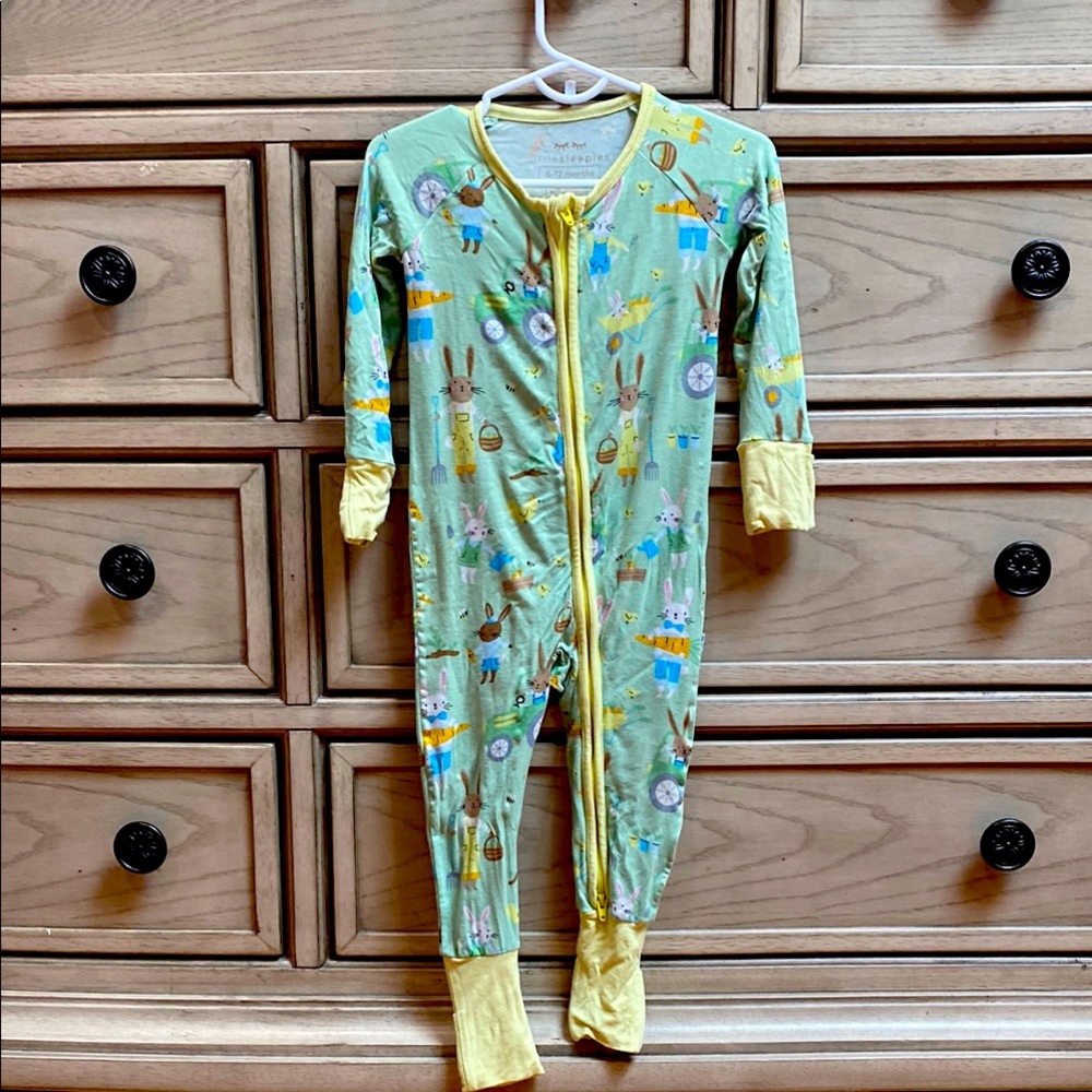 Little Sleepies Easter Animal Print One Piece Pajamas 6-12 months